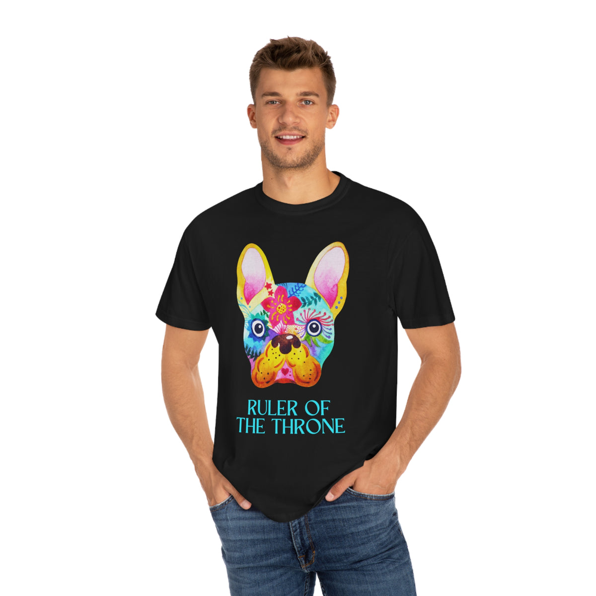 Frenchie "Ruler of the Throne" Unisex T-shirt