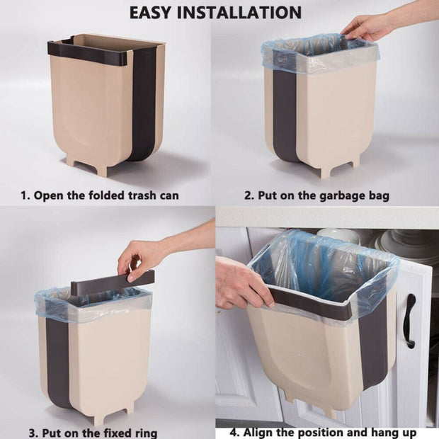 SPACE SAVER !!! 5L Wall Mounted Folding Waste Bin