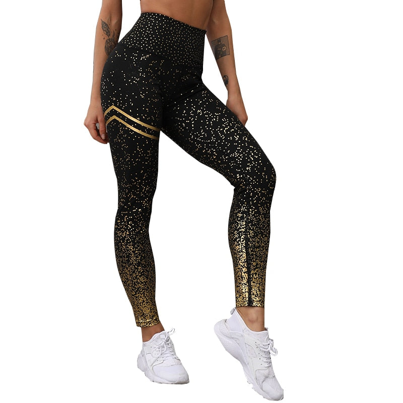 NORMOV  Gold Print Leggings HOT SALE !!!