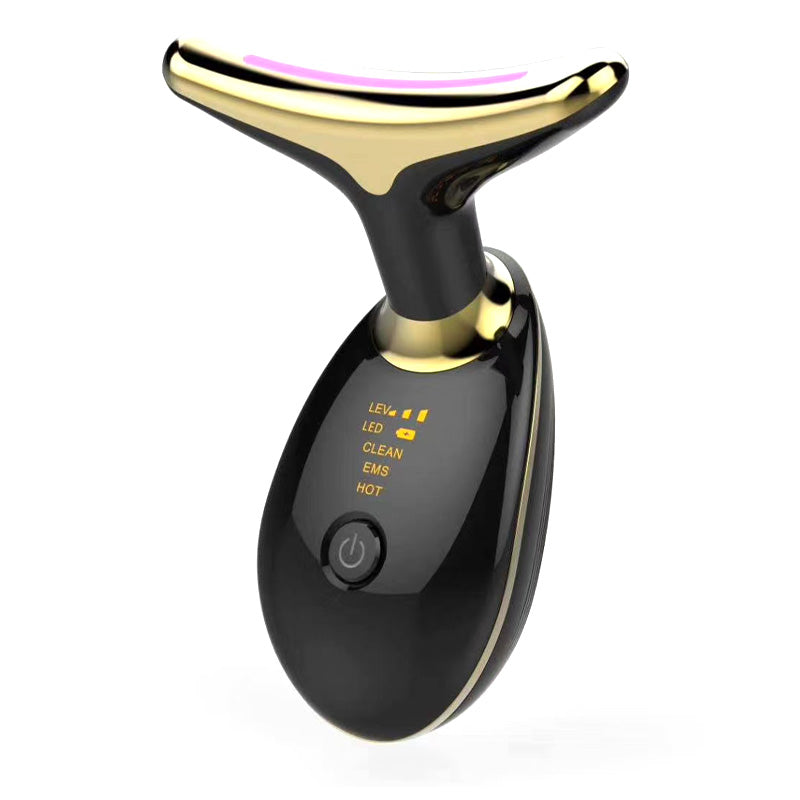 LED Thermal Neck Lifting And Tighten Massager Electric Microcurrent Wrinkle Remover LED Photon Face Beauty Device For Woman