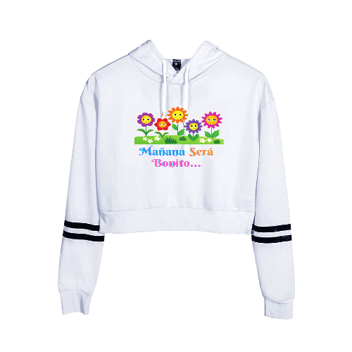 High-waisted Hoodie, Women Sweater “ Mañana Será Bonito”