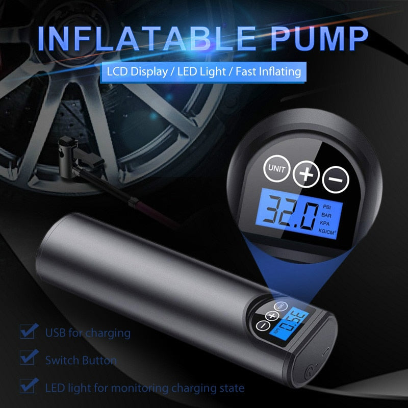 AIR ON THE GO !!! Portable Mini Inflatable Pump